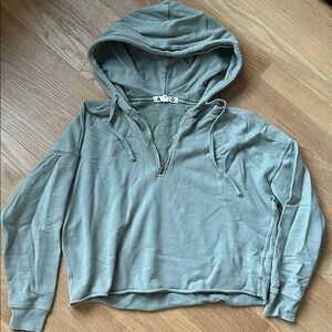 AMO Women's Green Quarter Zip Hoodie